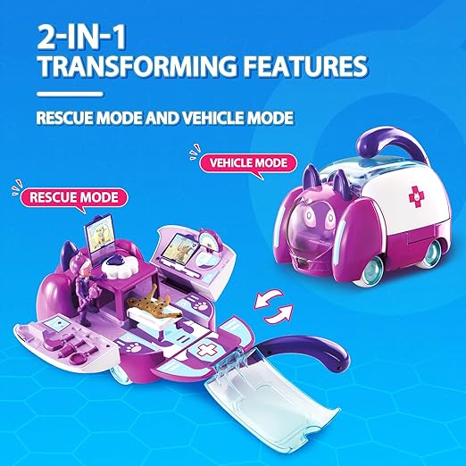 Figurine AlphaToys petronix Defenders 2 en 1 – Med Unit/Rescue Mode – Version Emma (Purple C)