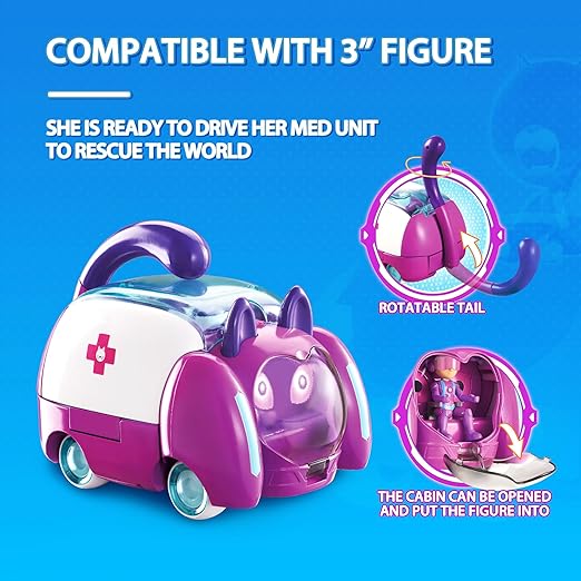 Figurine AlphaToys petronix Defenders 2 en 1 – Med Unit/Rescue Mode – Version Emma (Purple C)