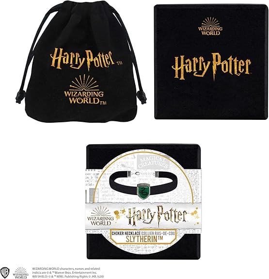 Harry Potter - Collier Ras du Cou - Choker - Serpentard - Licence Officielle