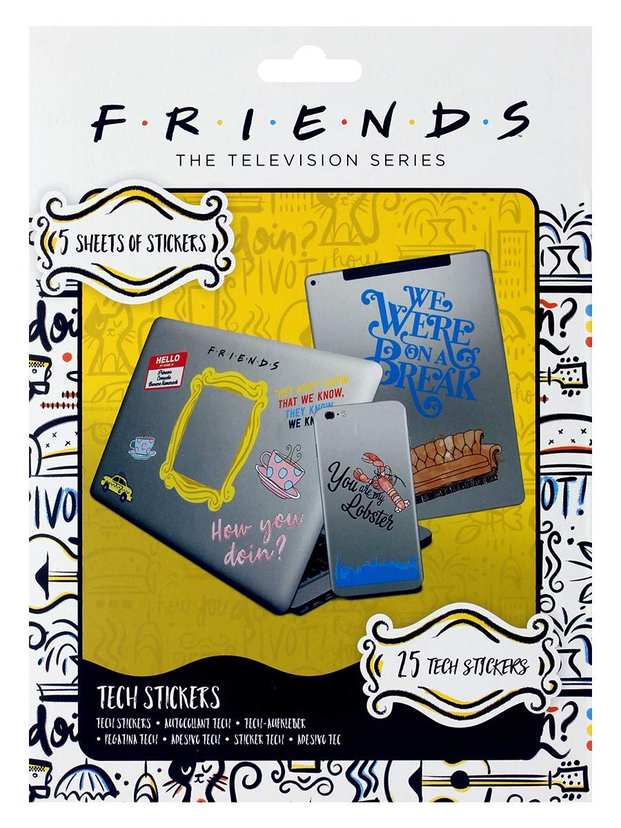 Friends- LOT de 25 Autocollants (How You Doin'), TS7428, Multicolore