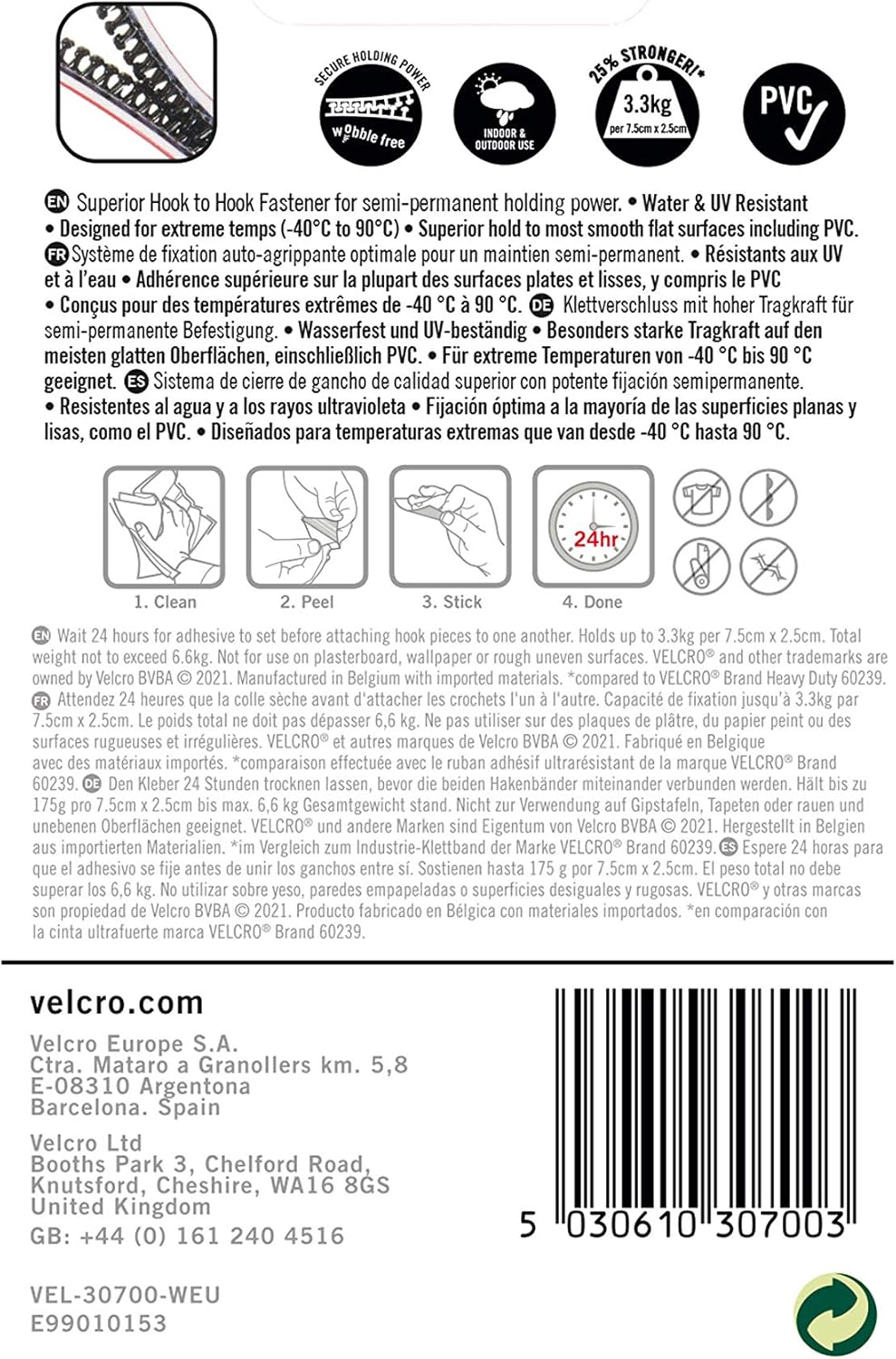 Velcro attaches auto agrippantes