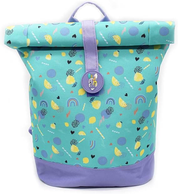 LES DÉGLINGOS Sac à dos Rolltop Kiprokos le Zebre, Mixte, Violet, Enfant