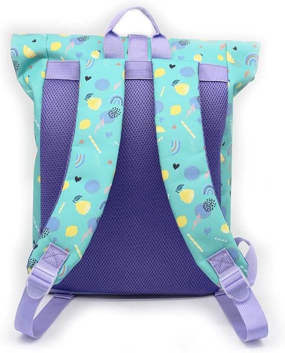 LES DÉGLINGOS Sac à dos Rolltop Kiprokos le Zebre, Mixte, Violet, Enfant