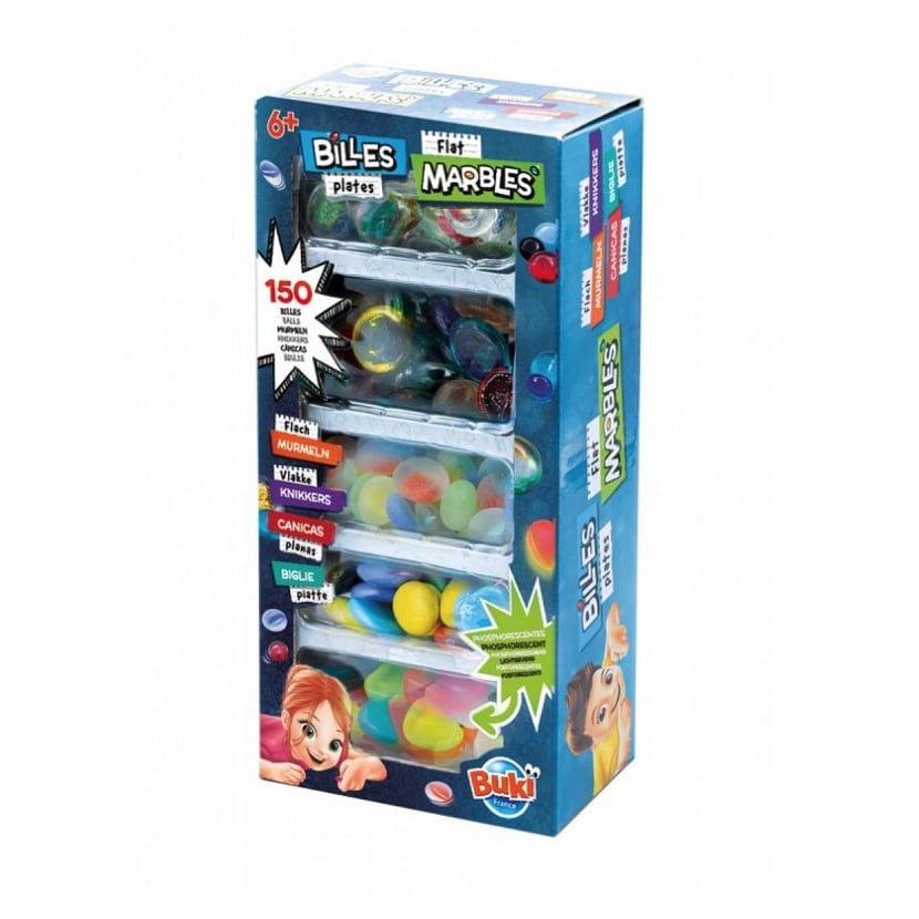 Buki Coffret Billes plates 150 billes
