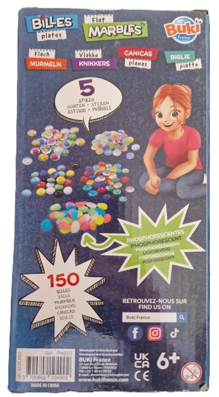 Buki Coffret Billes plates 150 billes