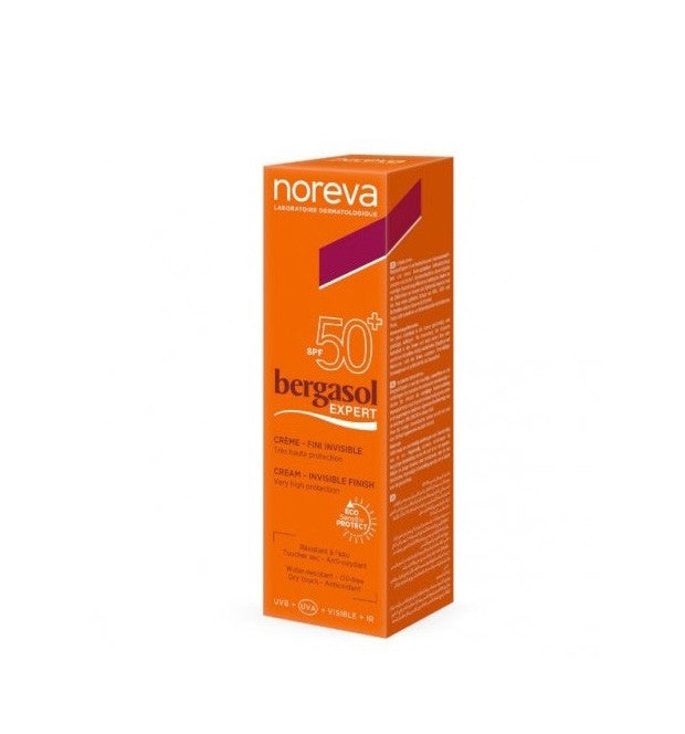 crème solaire adulte Noreva Bergasol Expert crème fluide fini invisible Spf50+ 50ml Marque  Noreva