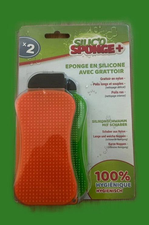 Éponges de Cuisine en Silicone 3 en 1 - Lot de 2 Sauber Meister