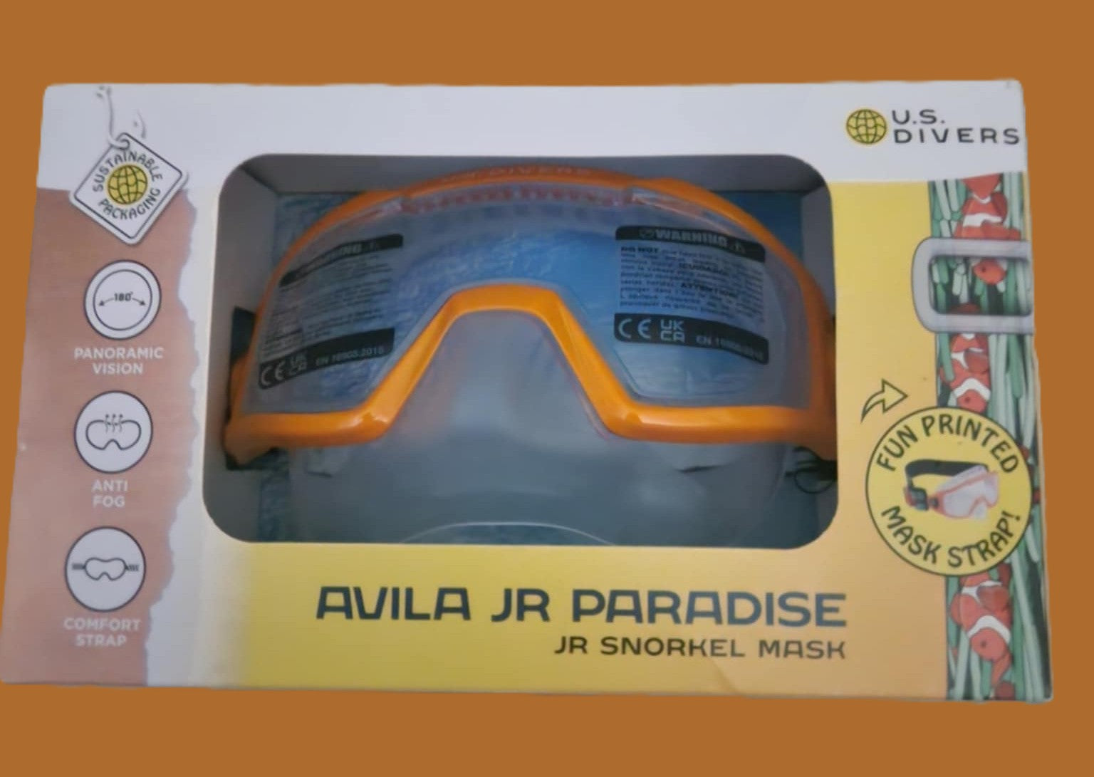 US.Divers Masque Avila Junior Masque de Plongée pour Enfant avec Vision panoramique à 180°
