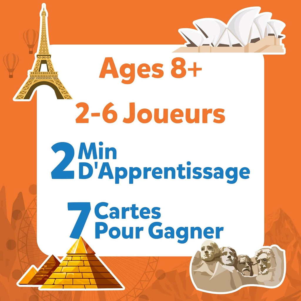 Jeu de cartes éducatif Devine en 10 – Les Pays du Monde Skillmatics