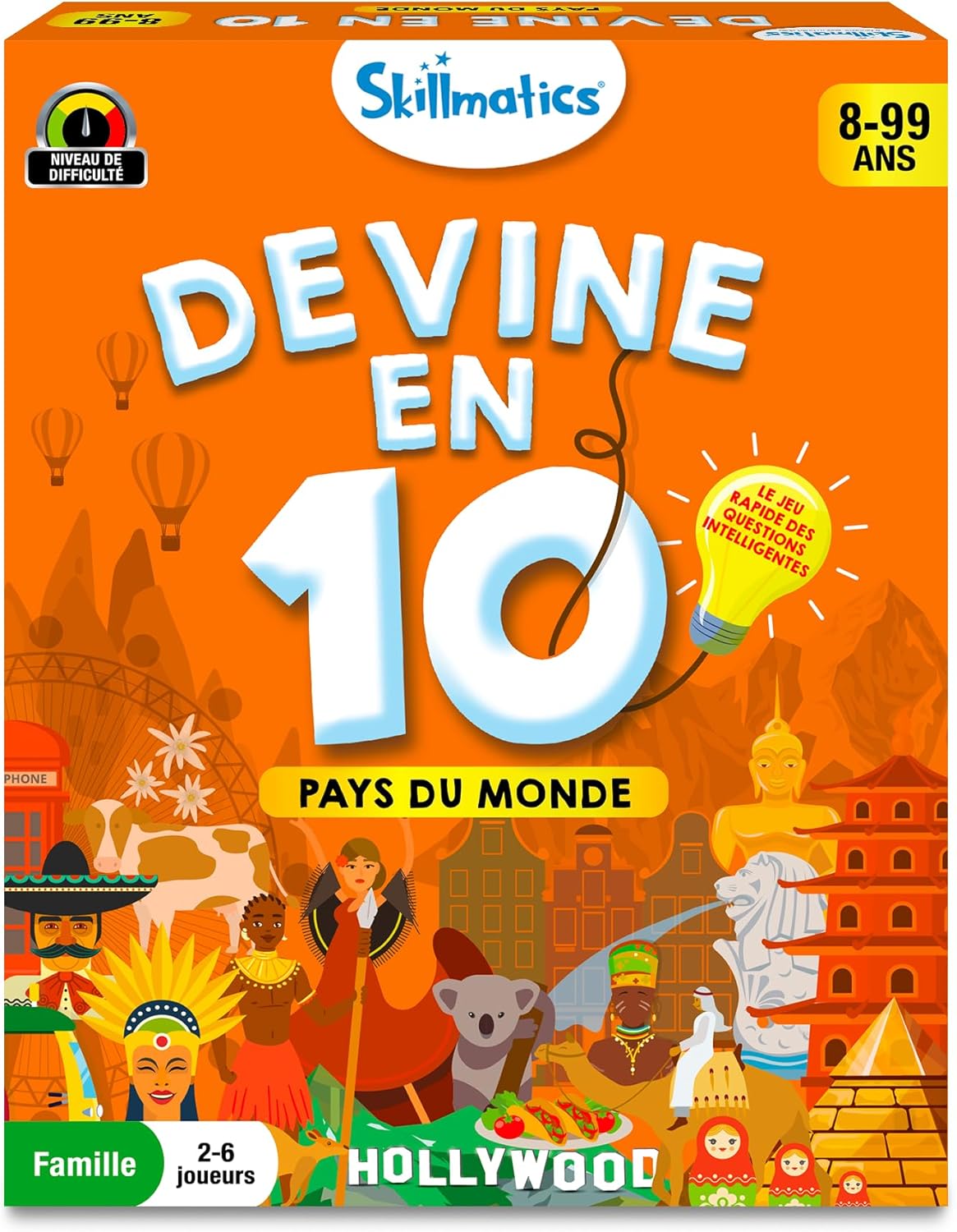 Jeu de cartes éducatif Devine en 10 – Les Pays du Monde Skillmatics