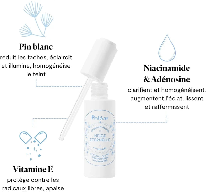 Polåar – Sérum Anti-Taches Neige Éternelle au Pin Blanc – 30 ml