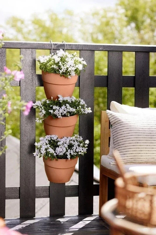 Elho Pot de fleurs vertical 3 niveaux Elho Vibia Campana – Extérieur & balcon