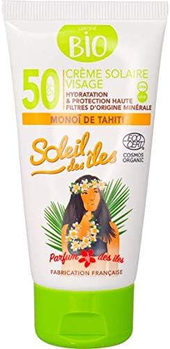 Soleil des Îles - Crème solaire visage BIO au Monoï de Tahiti SPF50