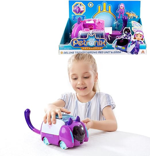 Figurine AlphaToys petronix Defenders 2 en 1 – Med Unit/Rescue Mode – Version Emma (Purple C)