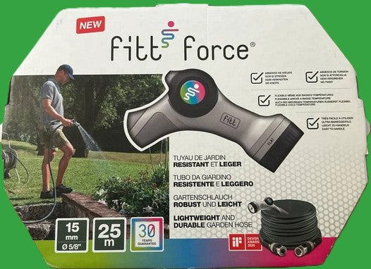 Tuyau de jardin résistant FITT Force avec pistolet multi-jet
