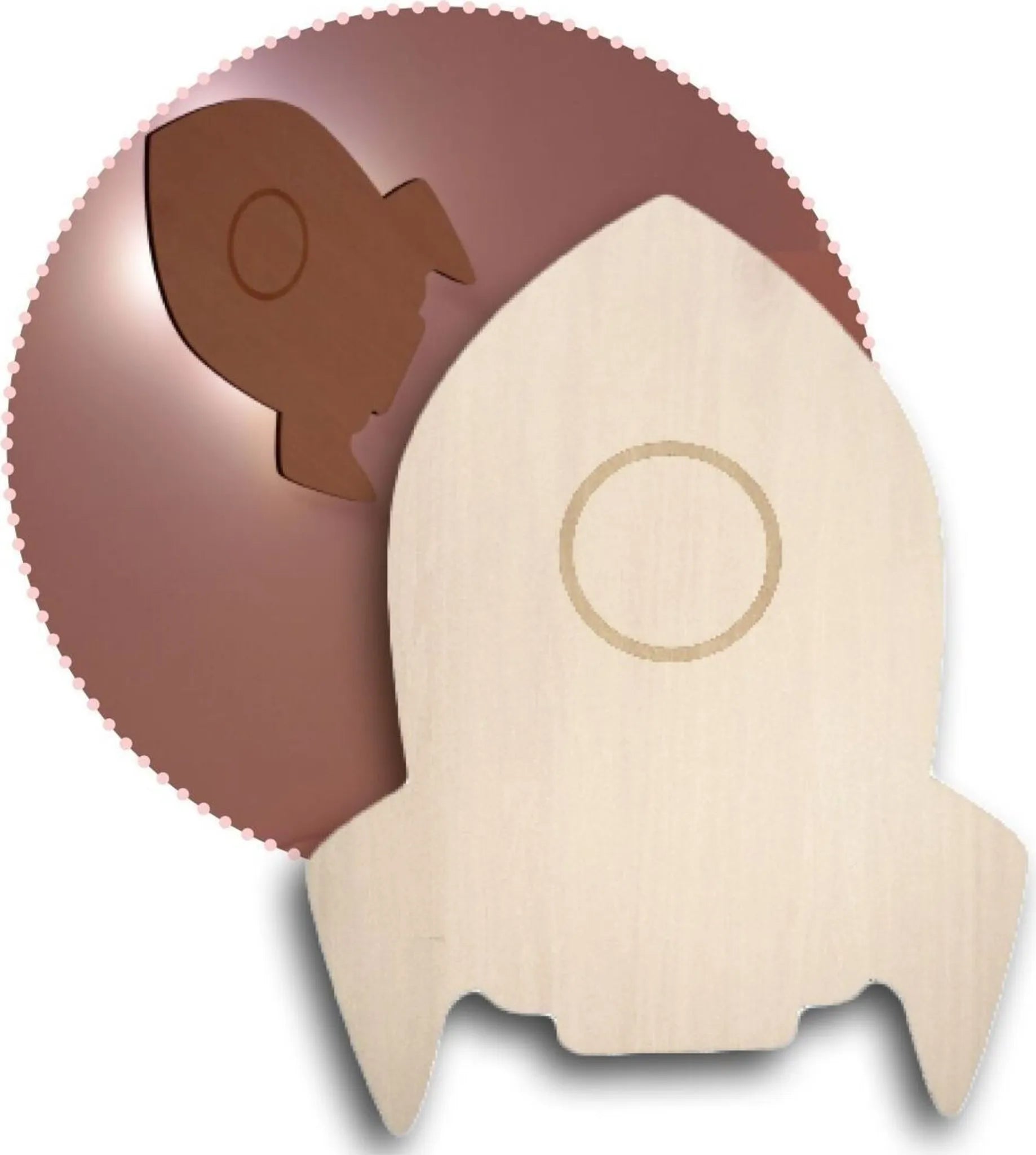 Reer Lumilu Silhouette Light Rocket – Applique Murale en Forme de Fusée