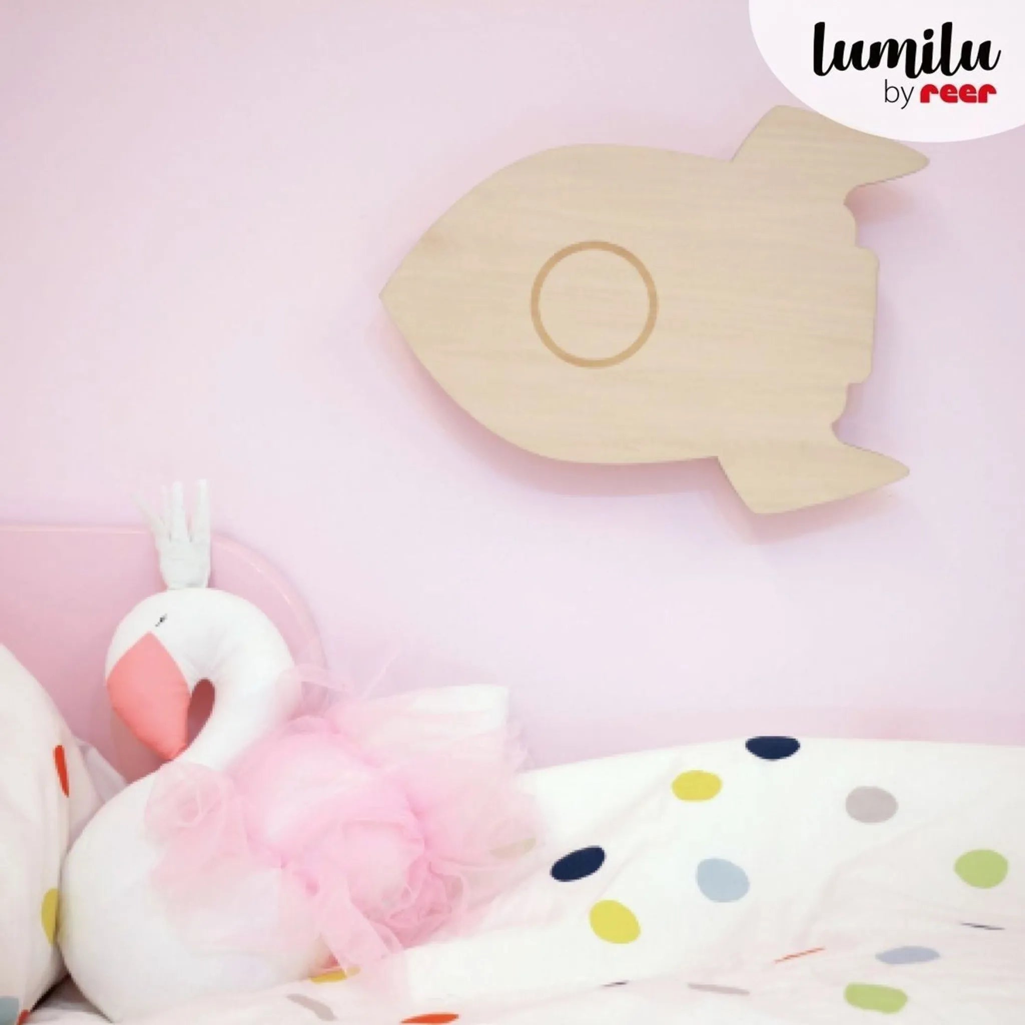 Reer Lumilu Silhouette Light Rocket – Applique Murale en Forme de Fusée
